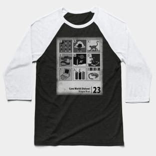 Cave World // Minimalist Fanart Tribute Baseball T-Shirt